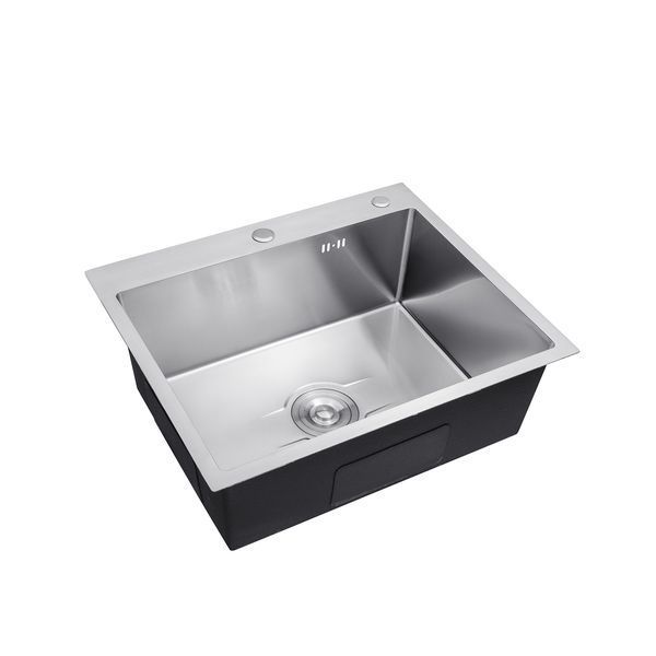 Комплект кухонної мийки Kroner KRP Derby - 6050HM Brush (2,5/0,5 мм) S4723 фото