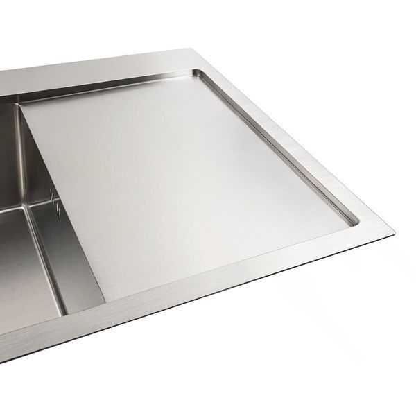 Кухонная мойка нержавейка 78*48 L Platinum Handmade (два отверстия, круглый сифон 3,0/0,8) 42217 фото