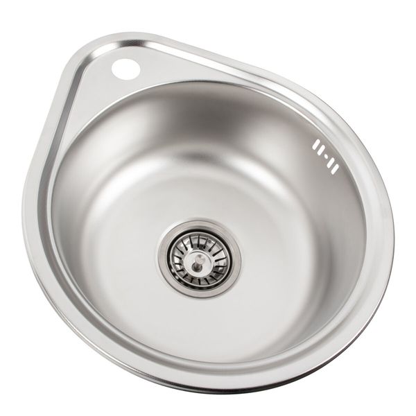 Кухонна мийка з нержавіючої сталі Platinum ДЕКОР 4539 (0,6/170 мм) 11465 фото