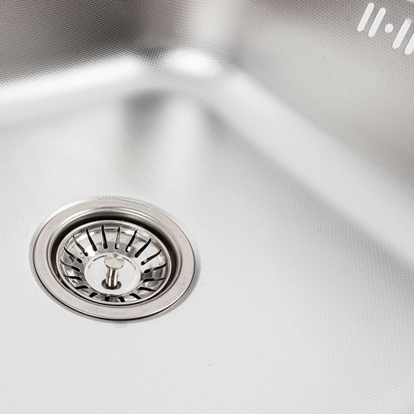 Кухонна мийка з нержавіючої сталі Platinum 8060 L ДЕКОР (0,7/160 мм) 11649 фото