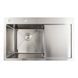 Кухонная мойка нержавейка 78*48 L Platinum Handmade (два отверстия, круглый сифон 3,0/0,8) 42217 фото 1