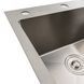 Кухонная мойка нержавейка 78*48 L Platinum Handmade (два отверстия, круглый сифон 3,0/0,8) 42217 фото 5