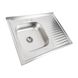 Кухонна мийка з нержавіючої сталі Platinum 8060 L ДЕКОР (0,7/160 мм) 11649 фото 2