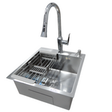 Комплект кухонної мийки Kraft KRF 5050 decor (3.0/1.0 мм) S3644 фото