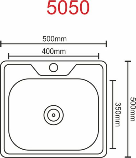 Кухонна мийка з нержавіючої сталі Platinum ДЕКОР 5050 (0,7/160 мм) 11652 фото