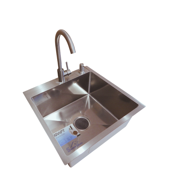 &nbsp;Комплект кухонної мийки Kraft KRF 5050 decor (3.0/1.0 мм) S3543 фото