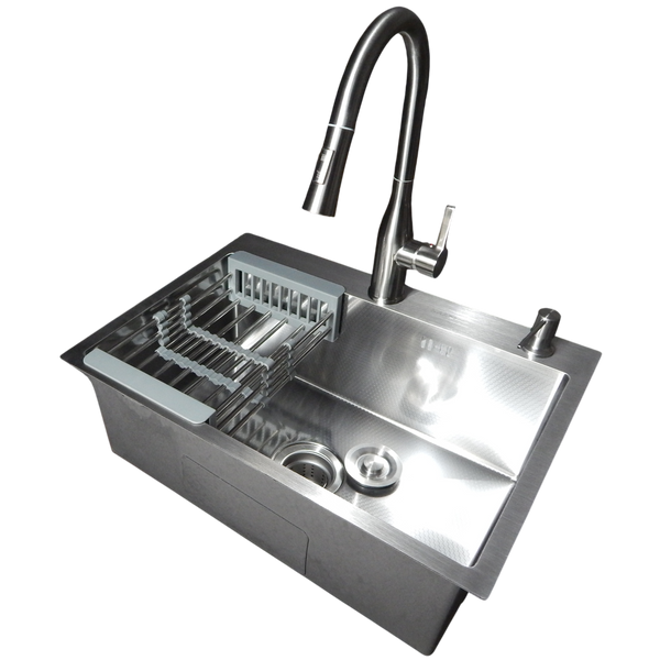 Комплект кухонної мийки Kraft KRF 6045 DECOR (3.0/1.0 мм) S4901 фото