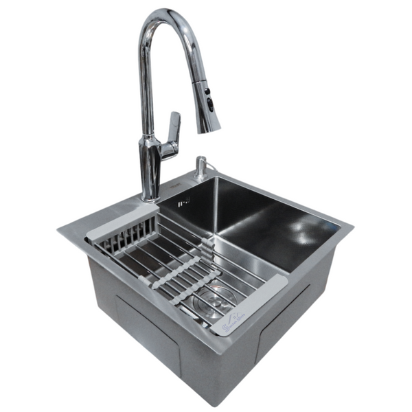 Комплект кухонной мойка Kraft KRF 5050 decor (3.0/1.0 мм) S3644 фото