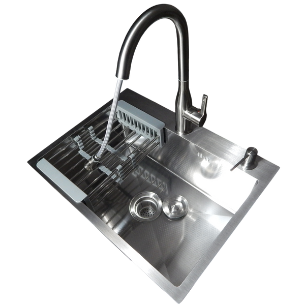 Комплект кухонної мийки Kraft KRF 6045 DECOR (3.0/1.0 мм) S4901 фото