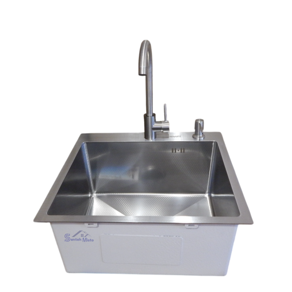 &nbsp;Комплект кухонної мийки Kraft KRF 5050 decor (3.0/1.0 мм) S3543 фото