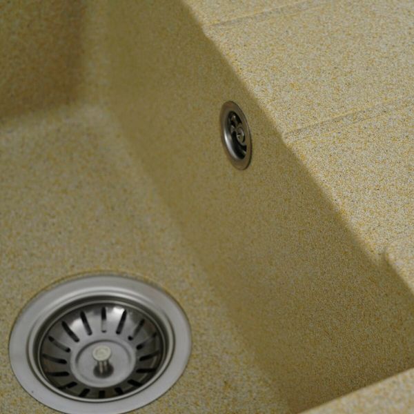 Гранітна мийка для кухні Platinum 6550 INTENSO матова Беж 3290 фото
