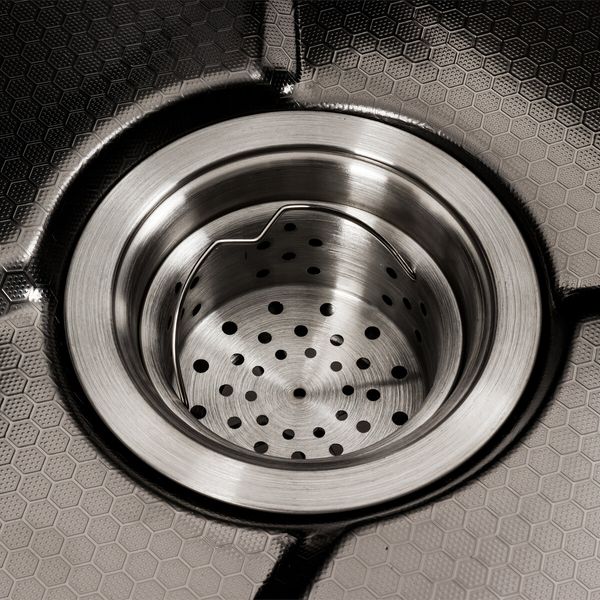 Кухонна мийка 75*45D PVD чорна Platinum Handmade "ВОДОСПАД" декор 40403 фото
