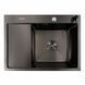Комплект кухонной мойки VALESO CM 65*50 R черная PVD Handmade (3,0/0,8) S4759 фото 2