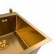 Кухонная мойка 50*50 PVD Gold Valeso Handmade (сифон круглый, 3,0/0,8) 45921 фото 3
