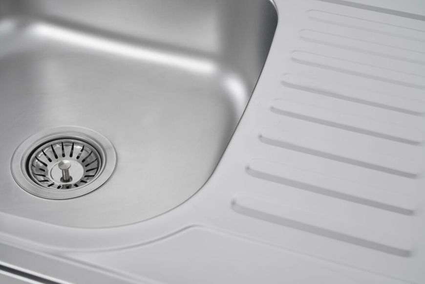 Кухонна мийка з нержавіючої сталі Platinum 6550 САТИН (0,8/180 мм) 11477 фото