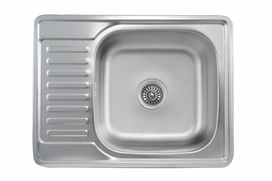 Кухонна мийка з нержавіючої сталі Platinum 6550 САТИН (0,8/180 мм) 11477 фото