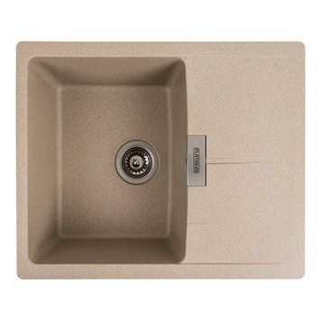 Гранітна мийка для кухні Platinum 6250 ZIRKONE матовий Сафарі 41593 фото