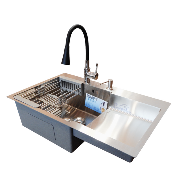 Комплект кухонной мойки Kraft Handmade HS R 780х480 (3.0/1.0 мм) S4860 фото