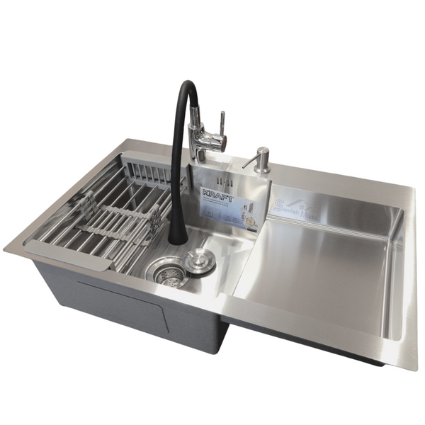 Комплект кухонной мойки Kraft Handmade HS R 780х480 (3.0/1.0 мм) S4860 фото