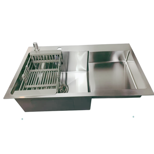 Комплект кухонної мийки Kraft Handmade HS R 780х480 (3.0/1.0 мм) S5025 фото