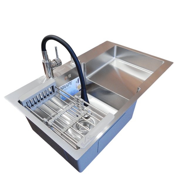 Комплект кухонной мойки Kraft Handmade HS R 780х480 (3.0/1.0 мм) S4860 фото