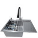 Комплект кухонной мойки Kraft Satin BRS 65х48 (3.0/1.0 мм) S3645 фото 2